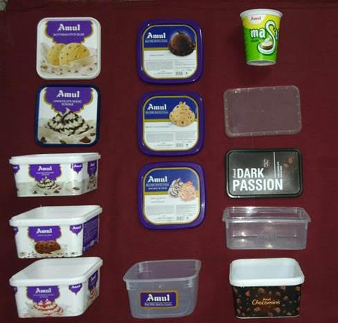 Plastic manufactured dairy container